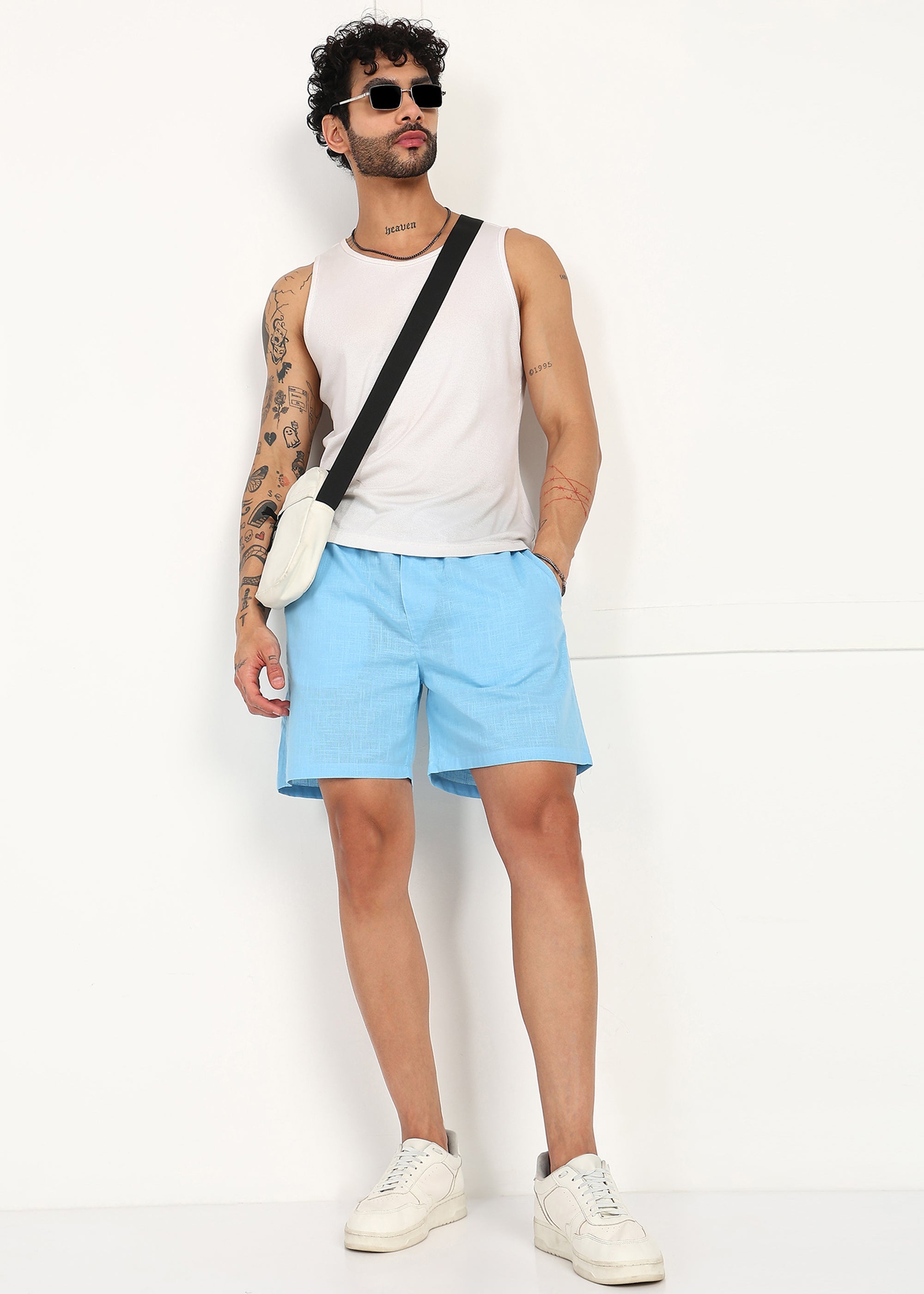 Fabmade Skyflow Linen Shorts - Distacart