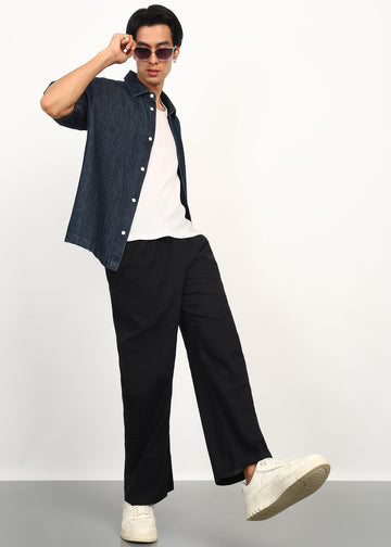 Fabmade Noir Linen Trousers - Distacart