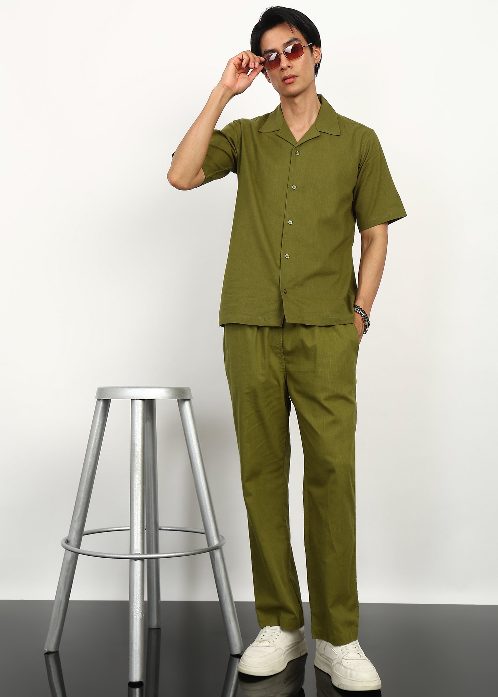 Fabmade Olive Still Co-Ord Set - Distacart