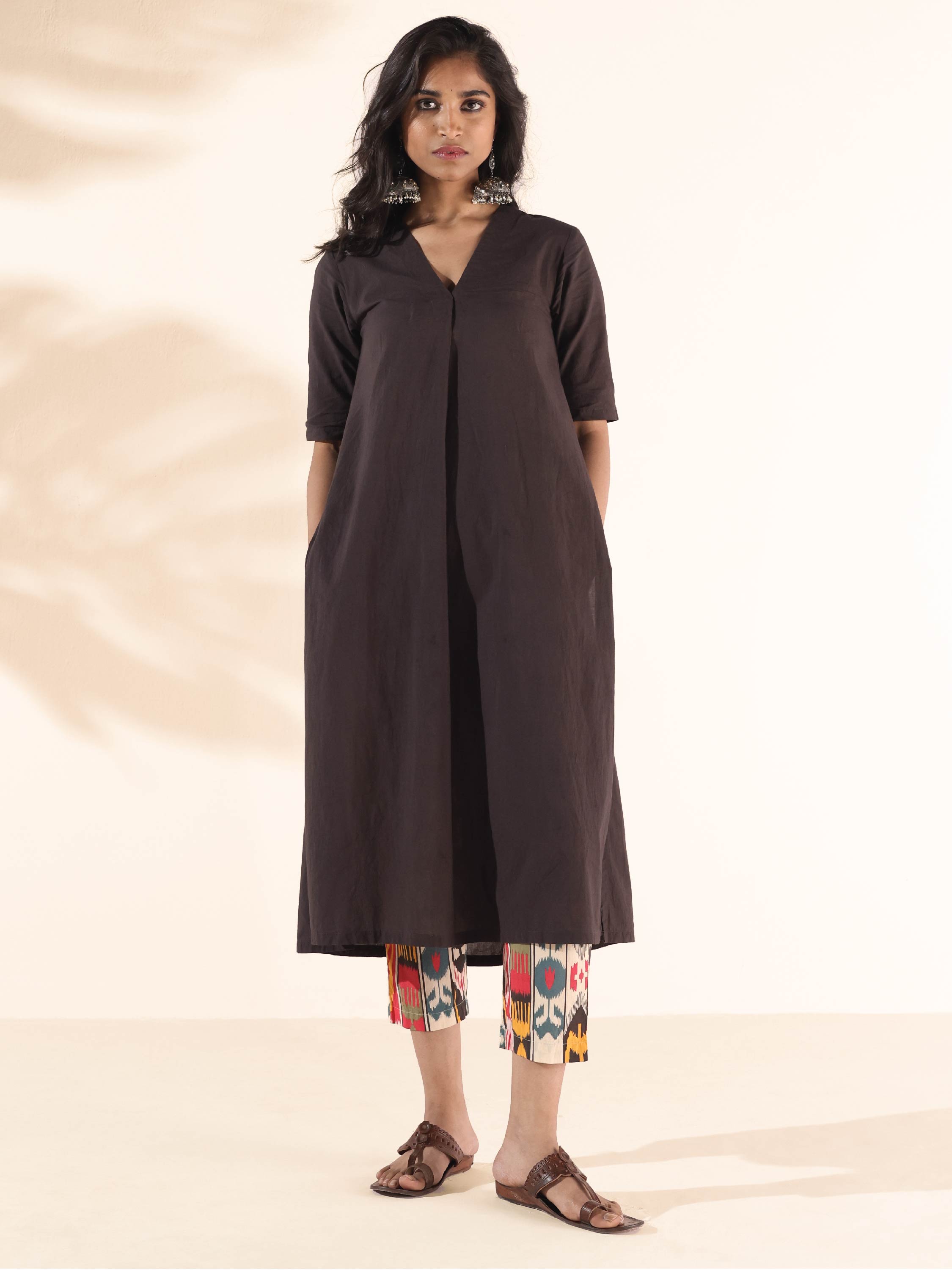 trueBrowns Cola Cotton Ikat Kurta Pant Set - Distacart