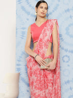 Thumbnail for Ahalyaa Floral Poly Chiffon Saree - Distacart