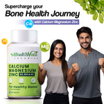 Thumbnail for Health Veda Organics Calcium Magnesium & Zinc Vitamin D3 & B12 Tablets - Distacart