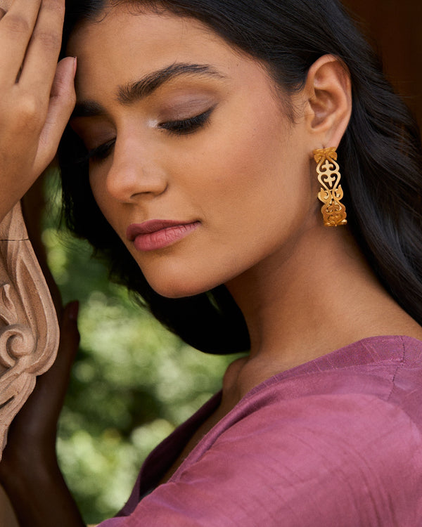 trueBrowns Gold-Polished Hoop Earrings
