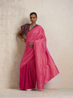 Thumbnail for trueBrowns Pink Gold Metallic Ready To Wear Saree
