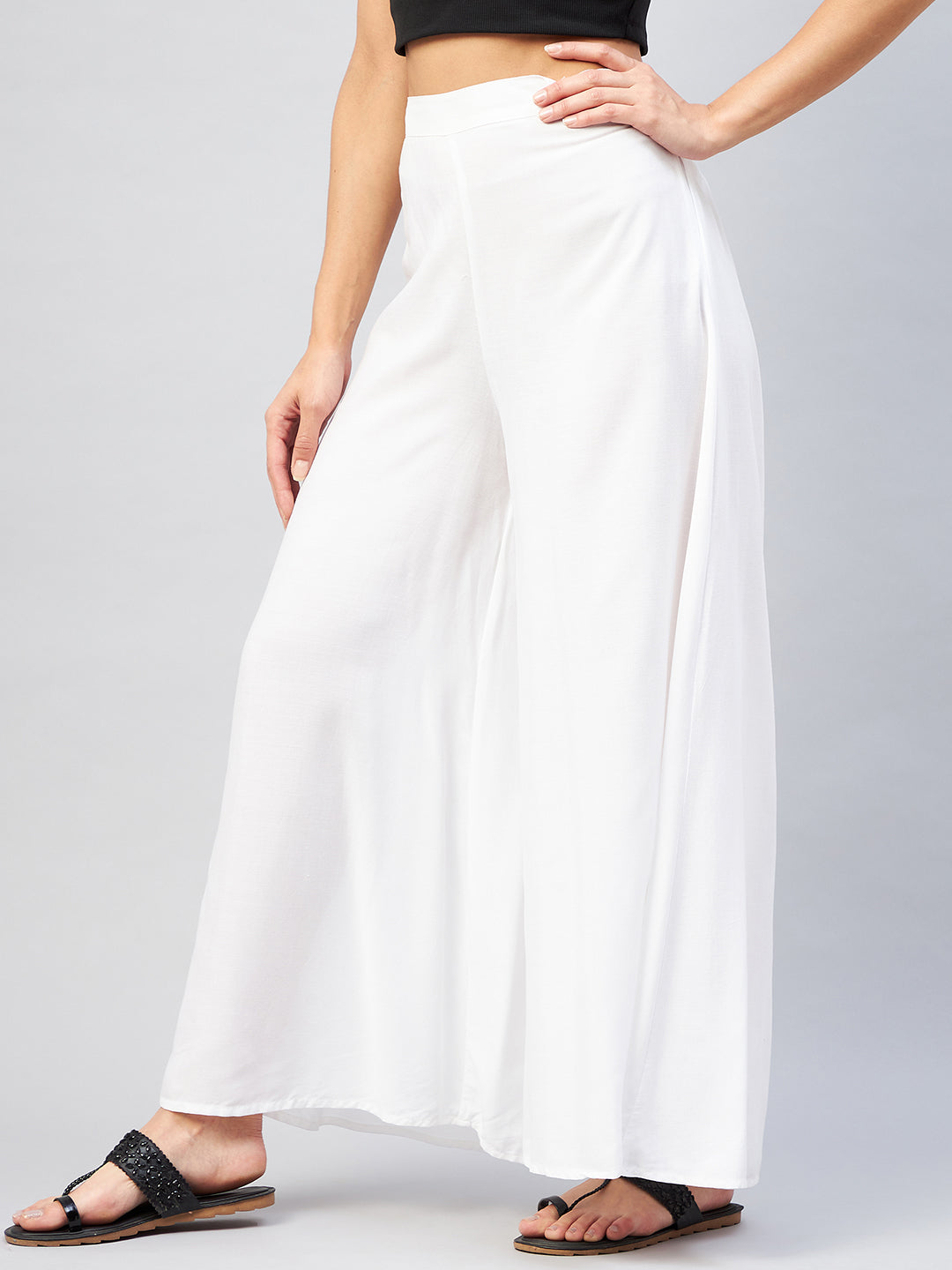 InWeave Solid White Palazzo