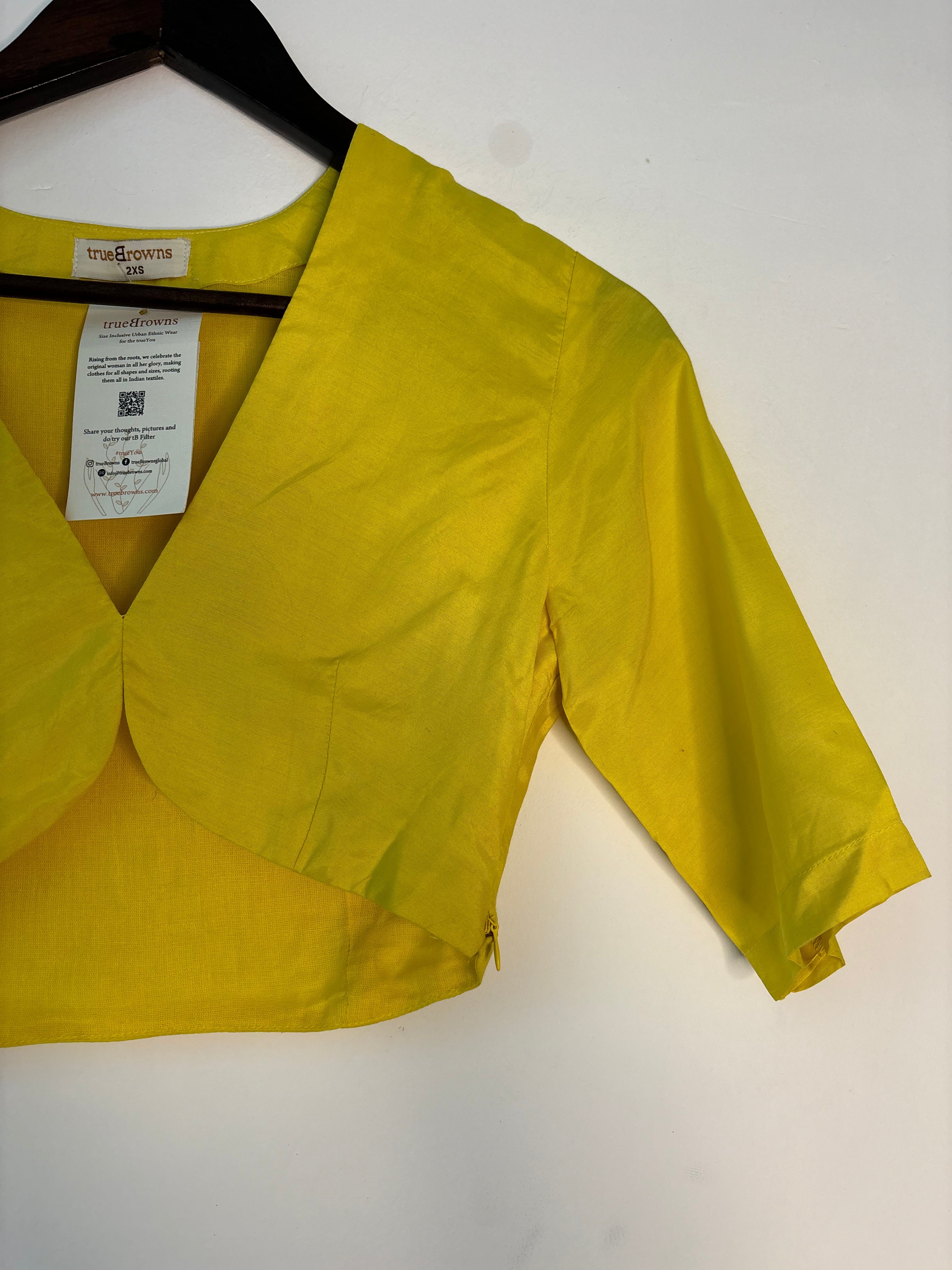 trueBrowns Lime Muslin Blouse - Distacart