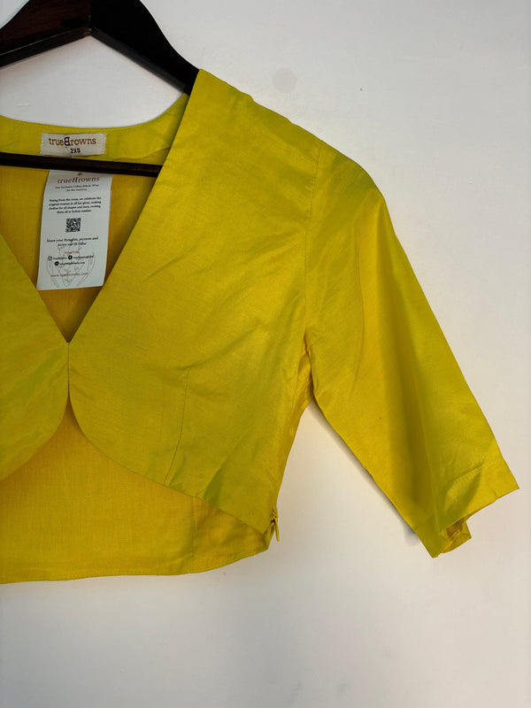trueBrowns Lime Muslin Blouse