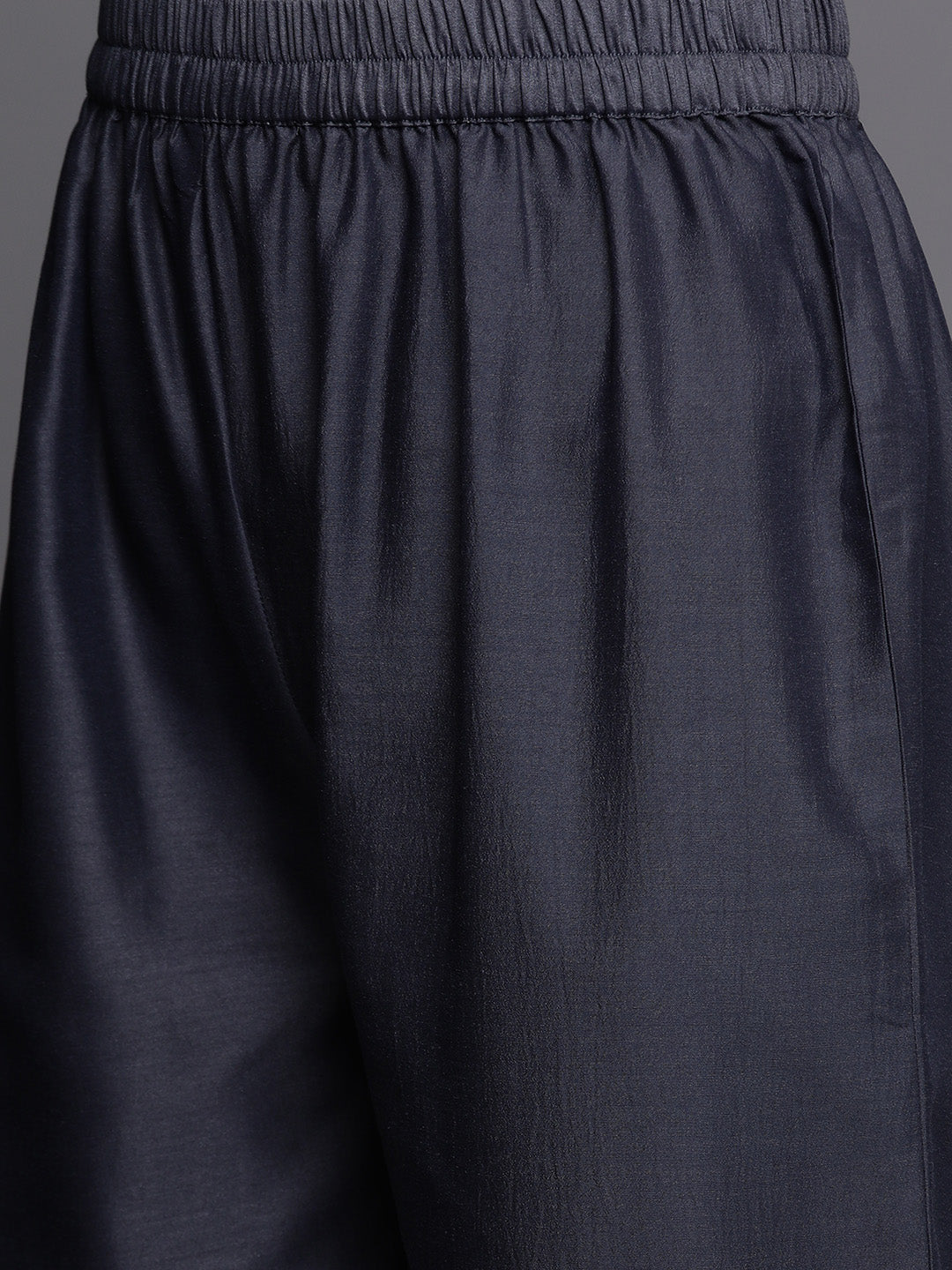Varanga Blue Embroidered Kurta With Contrast Bottom And Dupatta - Distacart