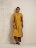 Thumbnail for trueBrowns Gold Silk Kurta Set