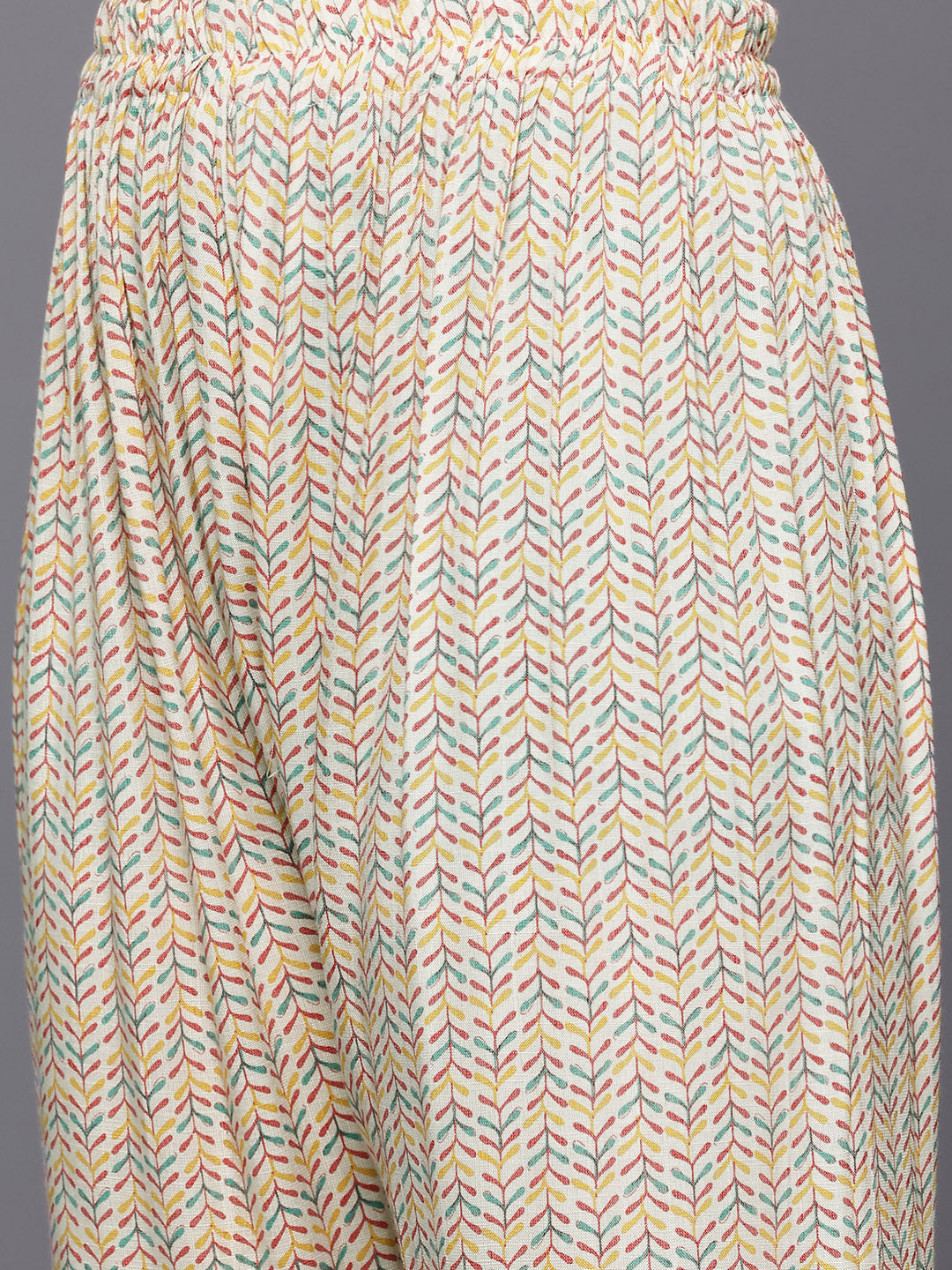 Varanga Women Mint Green Round Neck Embroidered Yoke Printed Kurta Paired With Printed Bottom & Tie-Dye Dupatta - Distacart