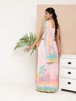 Thumbnail for Ahalyaa Women Chiffon Floral Saree - Distacart