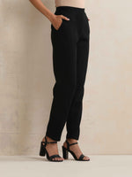 Thumbnail for trueBrowns Black Woollen Pants