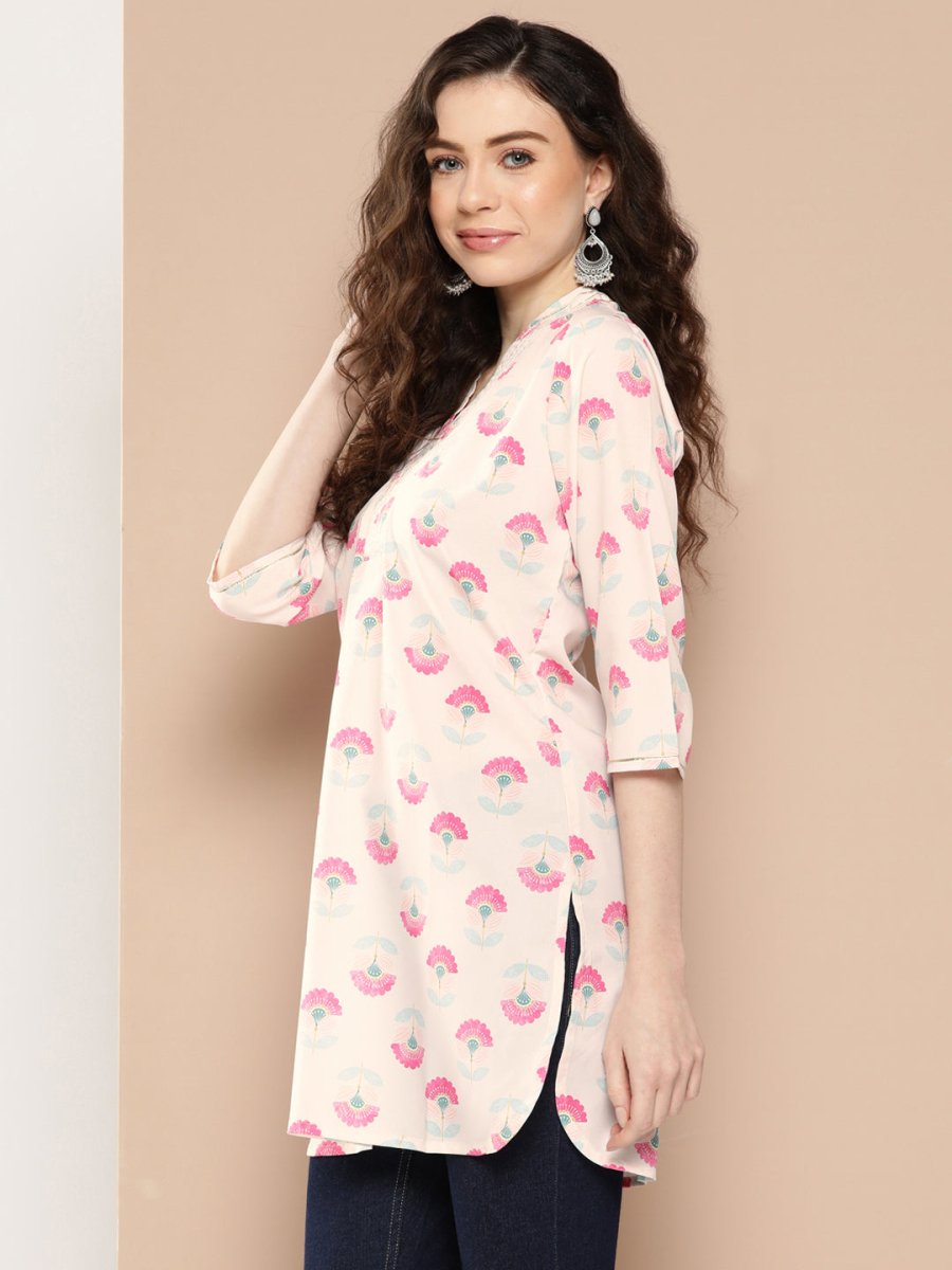 Ahalyaa Floral Printed Tunic - Distacart