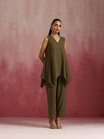 Thumbnail for trueBrowns Olive Cotton Dobby Dobby Co-ord set