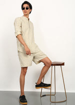 Thumbnail for Fabmade Sandline Stripe Linen Co-Ord Set - Distacart