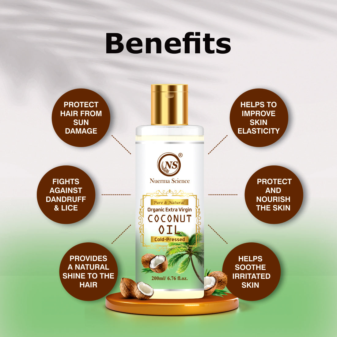 Nuerma Science Coconut Pure Oil: Your Holistic Elixir for Body and Hair