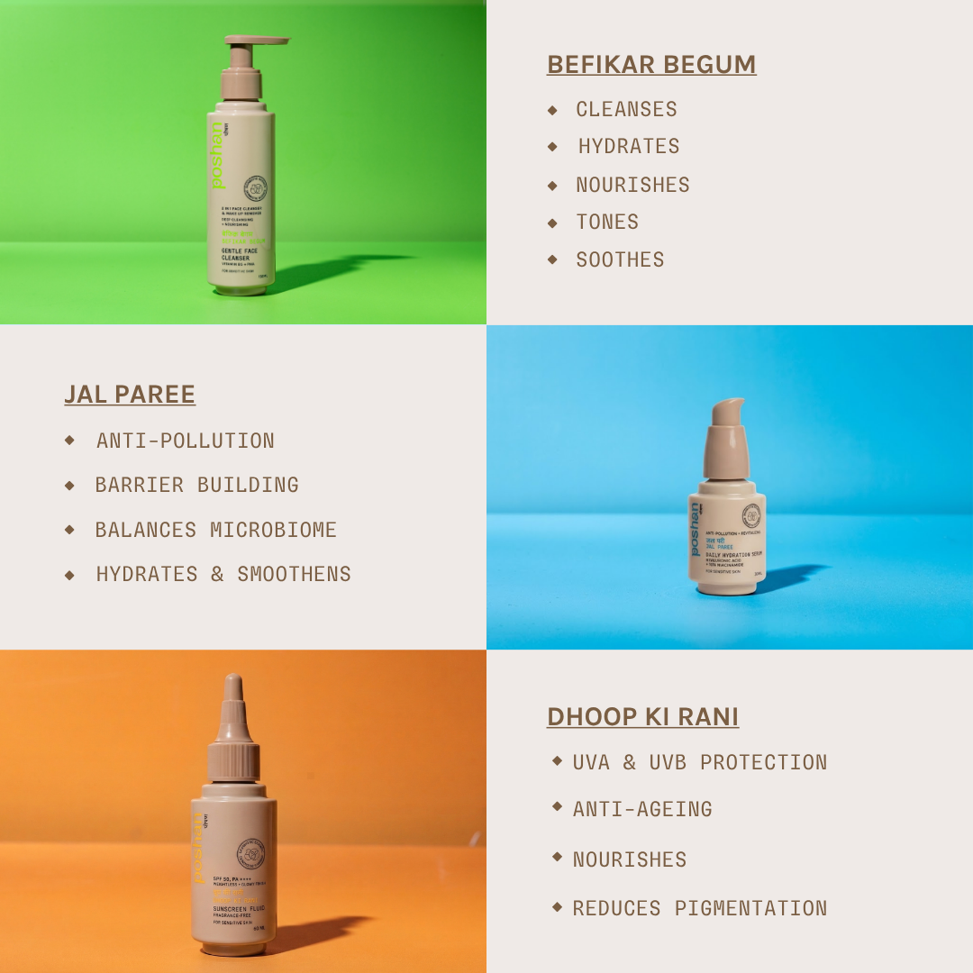 Poshan Skincare Your Daily Poshan 2-Min Essentials Routine! - Dista