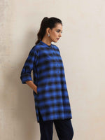 Thumbnail for trueBrowns Blue Check Winter Top
