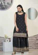 Thumbnail for Yash Enterprise Awasome Embroidery Georgette Black Readymade Salwar Suit