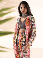 Thumbnail for trueBrowns Cola Cotton Ikat Pant Suit Set - Distacart