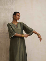 Thumbnail for trueBrowns Green Tissue Kurta Set
