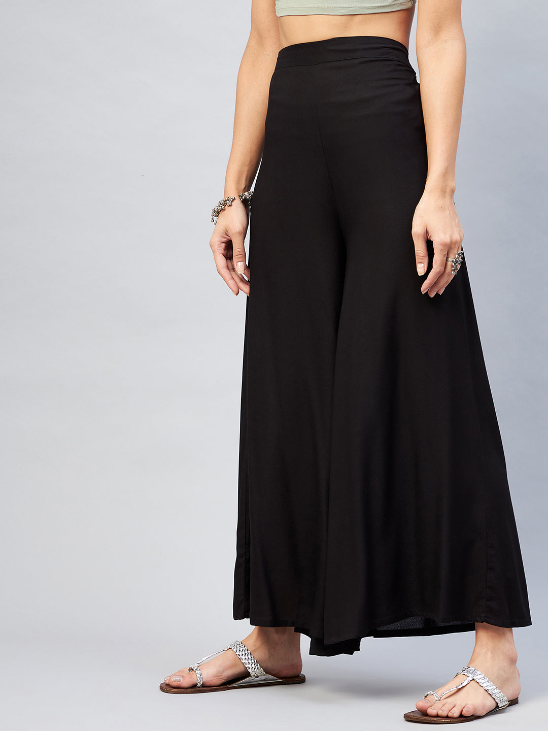 InWeave Solid Black Palazzo