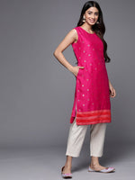 Thumbnail for Ahalyaa Women Pink Geometric Printed Kurta - Distacart