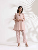 Thumbnail for trueBrowns Light Pink Slub Co-ord Set