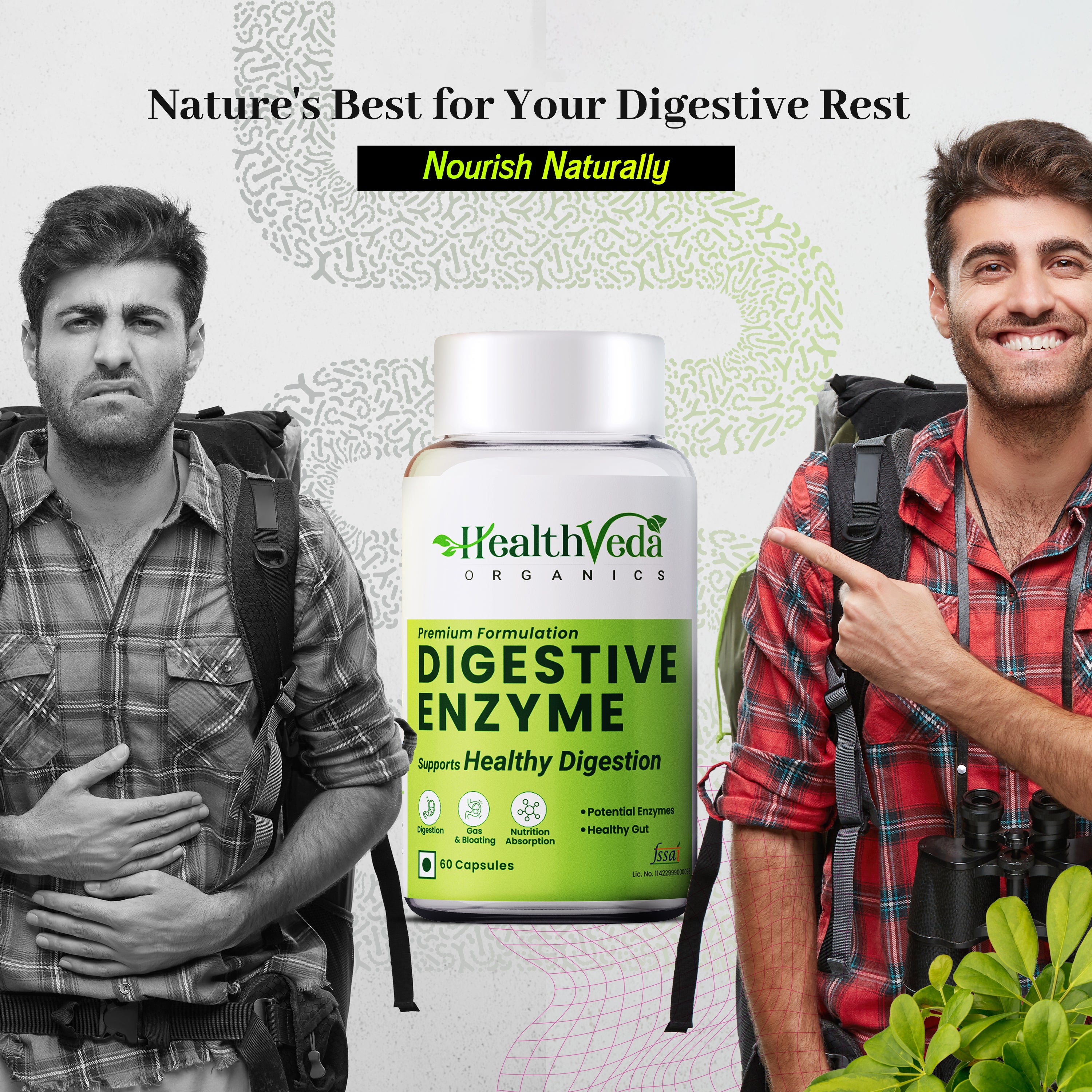 Health Veda Organics Digestive Enzyme Capsules - Distacart