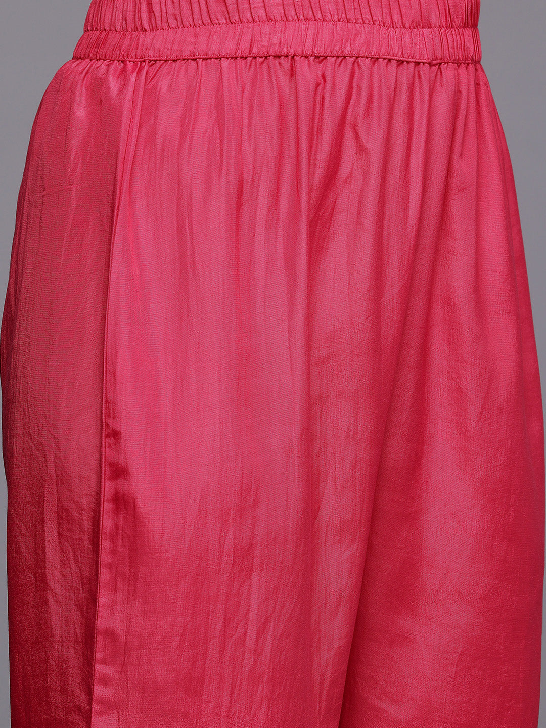 Varanga Women Fuchsia Thread And Zari Embroidered Sequins Embellished Kurta Set With Dupatta - Distacart
