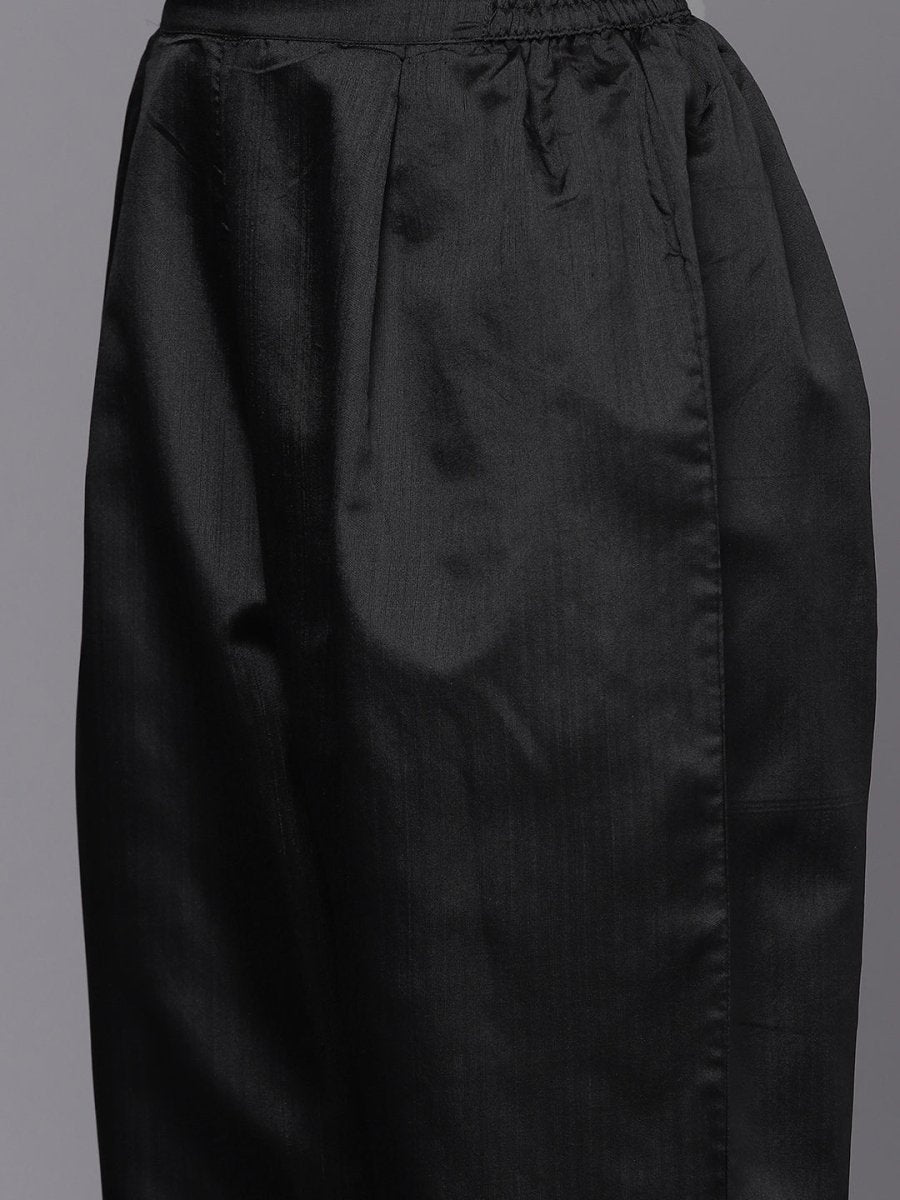 Ahalyaa Unstitched Black Dress Material - Distacart
