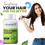 Thumbnail for Health Veda Organics Advance Hair Vitamin with DHT Blocker & Biotin Capsules - Distacart