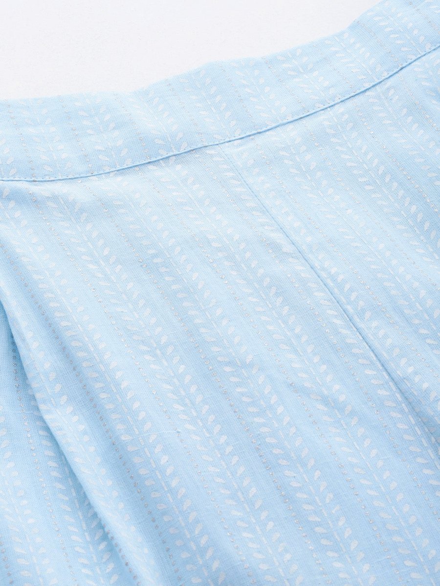 Ahalyaa Floral Print Gotta Patti Pure Cotton Ethnic Co-Ords - Distacart