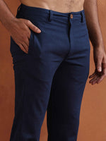 Thumbnail for trueBrowns Men's Blue Cotton Twill Pants