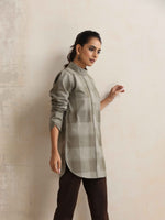 Thumbnail for trueBrowns Green Check High Neck Winter Top