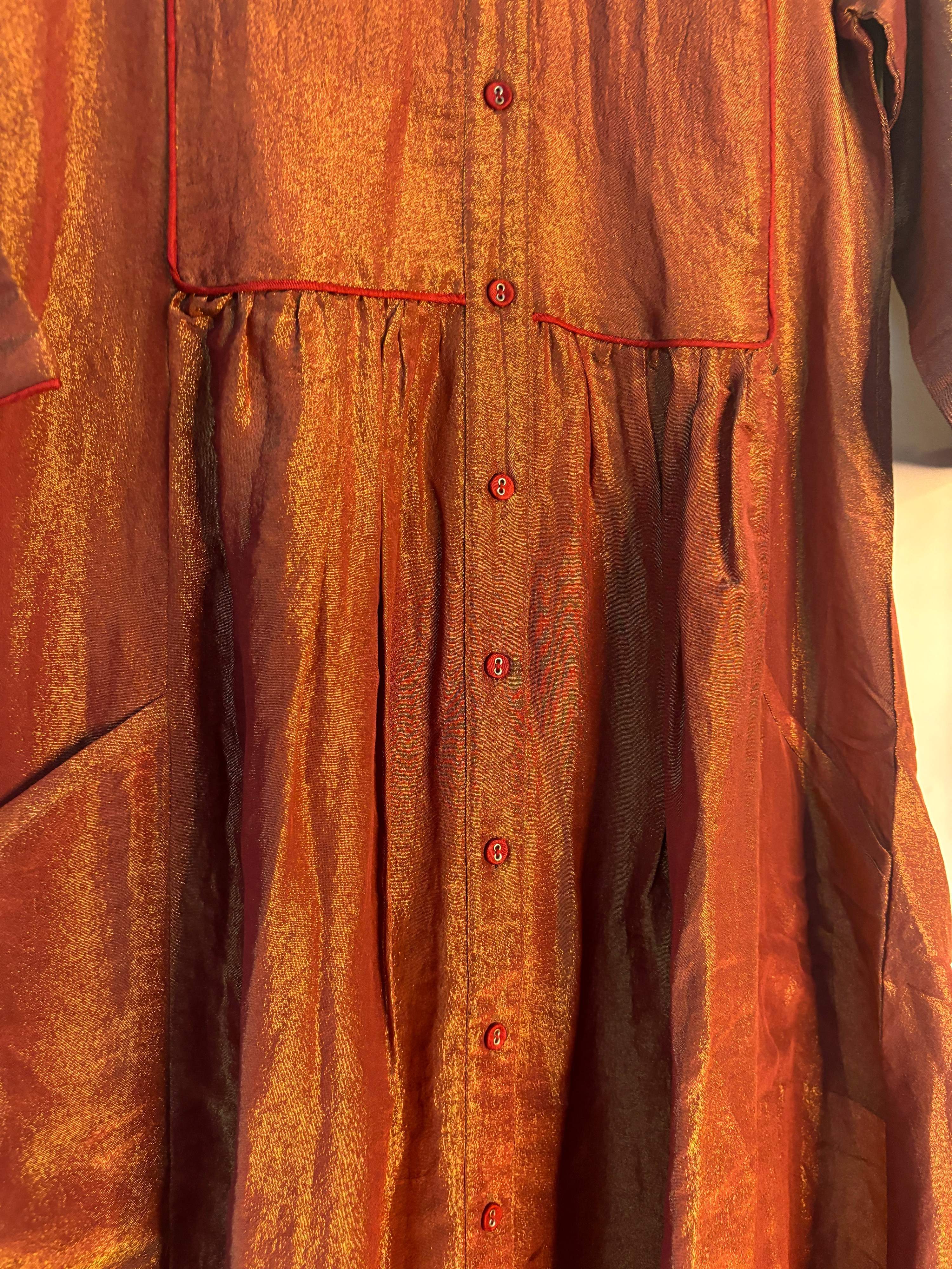 trueBrowns Bronze Tissue Kurta - Distacart