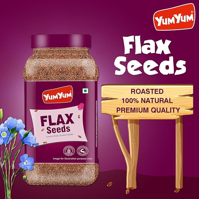 Yum Yum Roasted & Salted Flax Seeds Jar - Dista