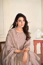 Thumbnail for BulBul Prachi Silk Beige Kurta Set with Dupatta