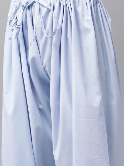 Fabmade Men Sky Blue Pathani Suits - Distacart