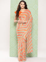 Thumbnail for Ahalyaa Leheriya Poly Chiffon Saree - Distacart