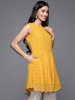 Thumbnail for Ahalyaa Boat Neck Printed Embellished Tunic - Distacart