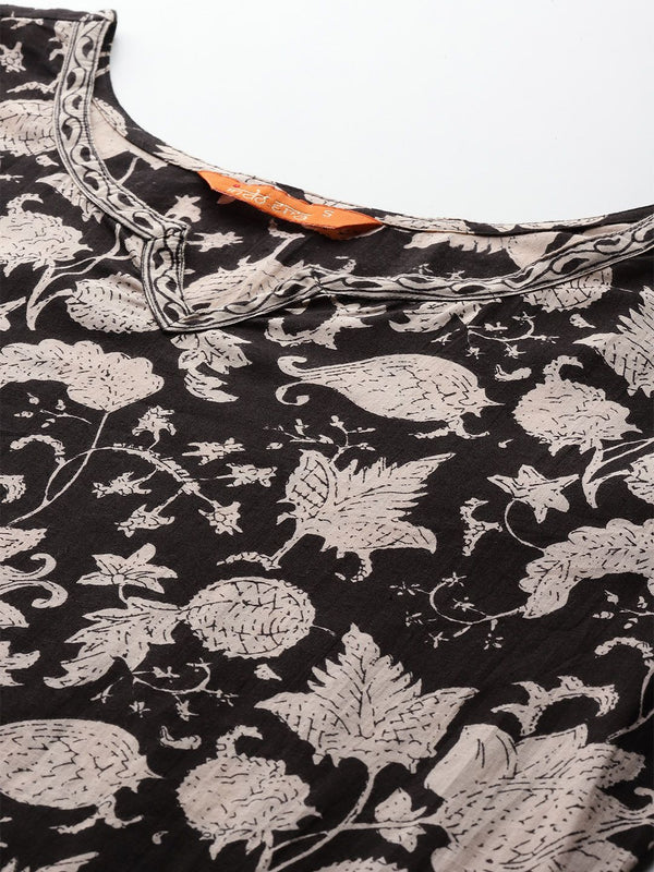 Indo Era Floral Printed Pure Cotton Kurta with Salwar & With Dupatta