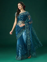 Thumbnail for kasee Embellished Zari Sequinned Saree