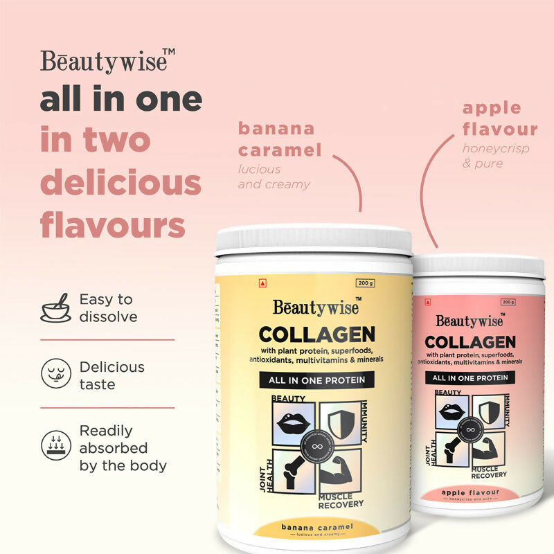 Beautywise All In One Collagen Proteins - Apple - Distacart