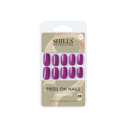 shills professional reusable press on nails square spn597