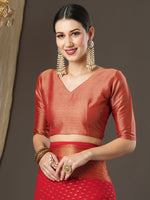 Thumbnail for Anouk Ethnic Motifs Zari Pure Georgette Kanjeevaram Saree - Distacart