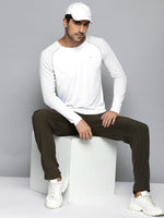 Thumbnail for Alcis Men White Slim Fit Running T-shirt - Distacart