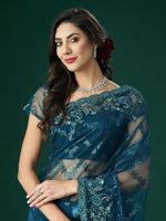 Thumbnail for kasee Embellished Zari Sequinned Saree