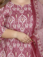 Thumbnail for Swasti Women Floral Printed Regular Sequinned Pure Cotton Kurta with Trousers & With Dupatta - Distacart
