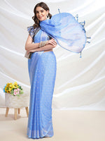 Thumbnail for Mitera Floral Ready To Wear Saree - Distacart